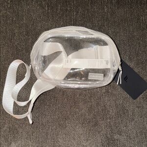 Fabletics Clear Crossbody Bag with White Strap